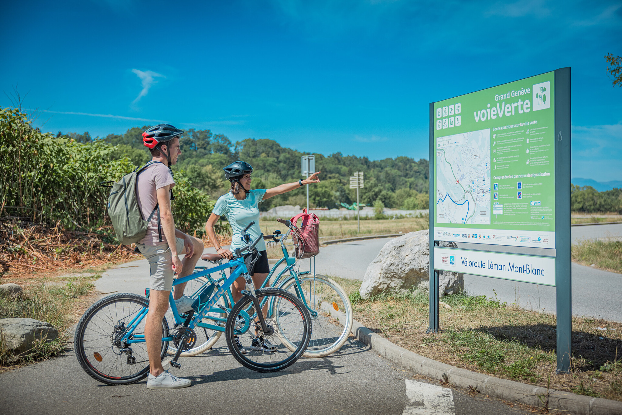 Vélo sur la voie verte du Grand Genève