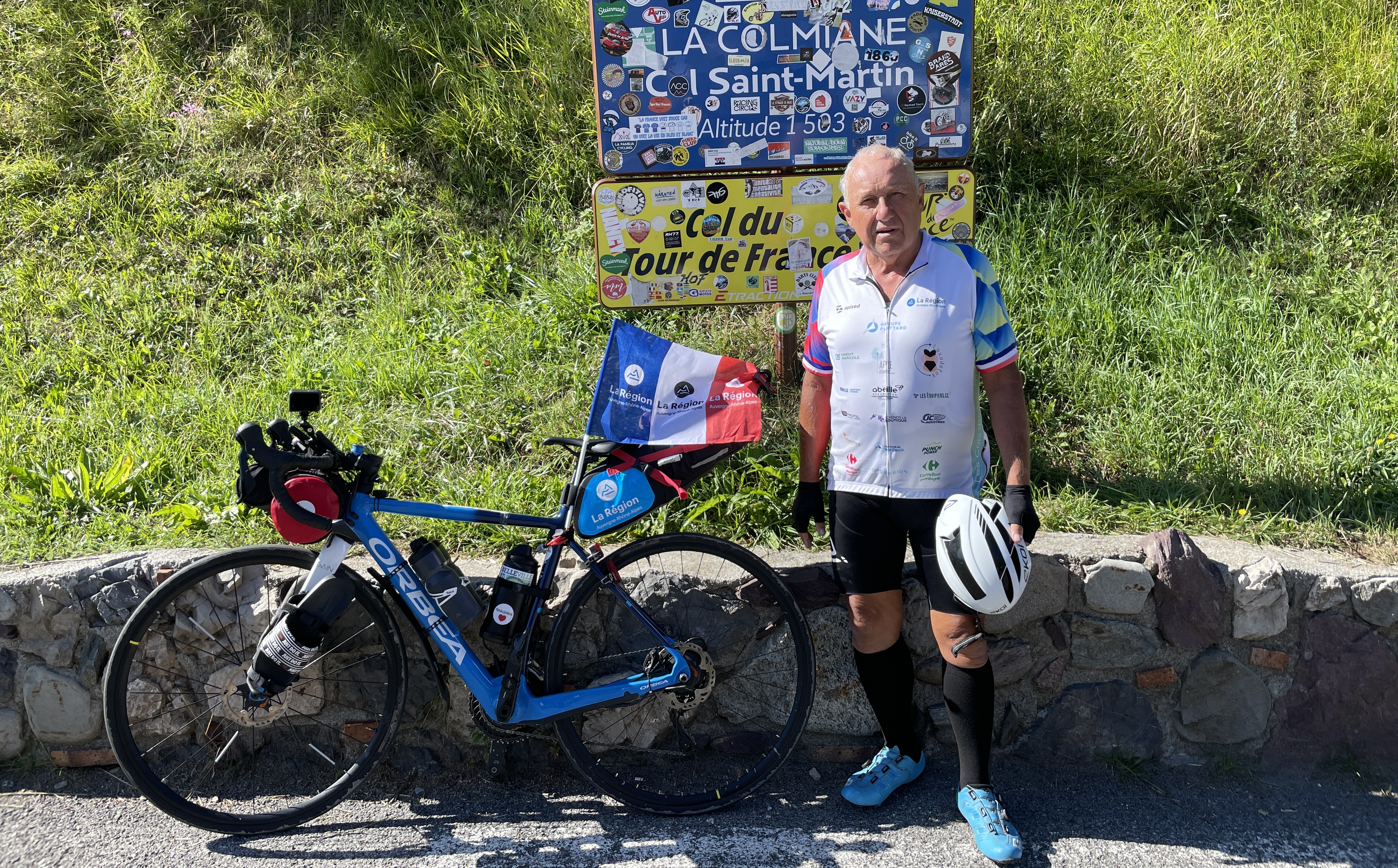 Papy Robert sur la Route des Grandes Alpes