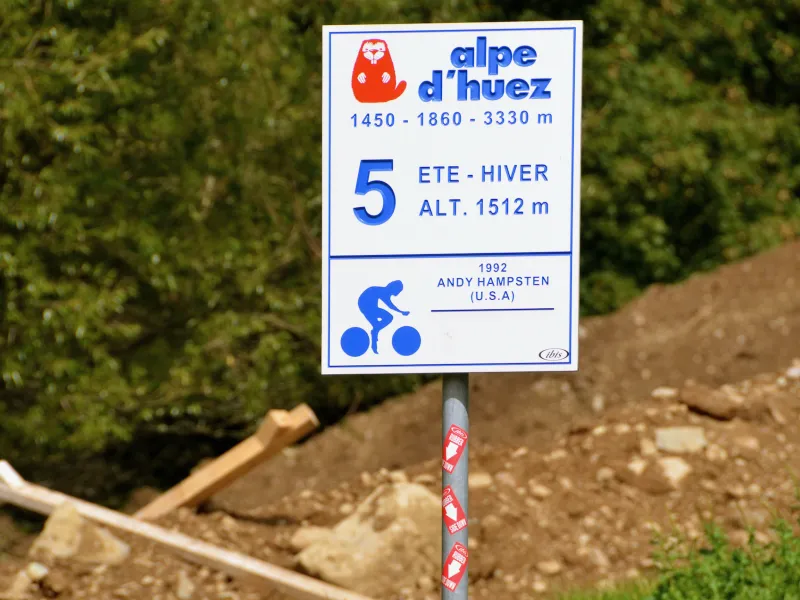 5eme virage sur les 21 fameux lacets de l'Alpe d'Huez