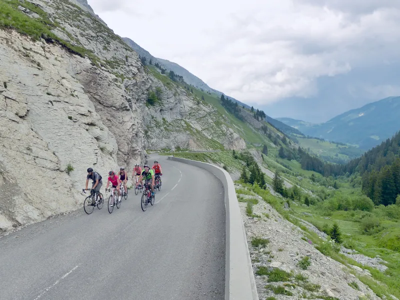Dernière rampe raide dans le versant nord de la Colombière