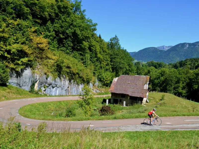 La montée du col du Frêne