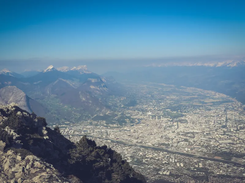 Vue sur Grenoble depuis le Moucherotte