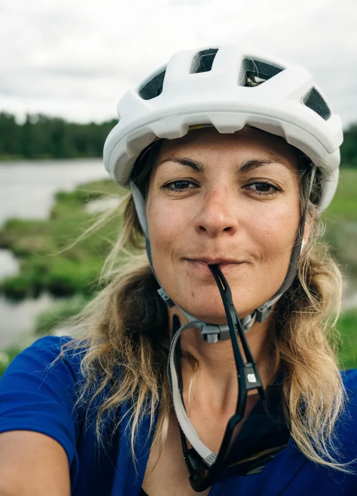 Cycliste selfie