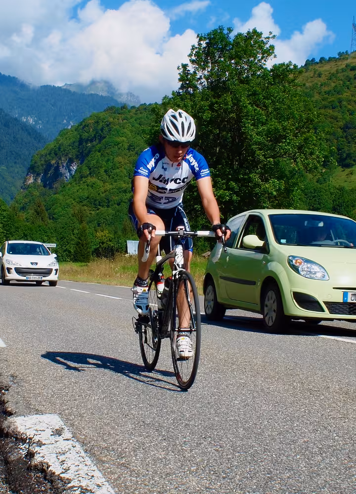 En sécurité a vélo sur la RGA