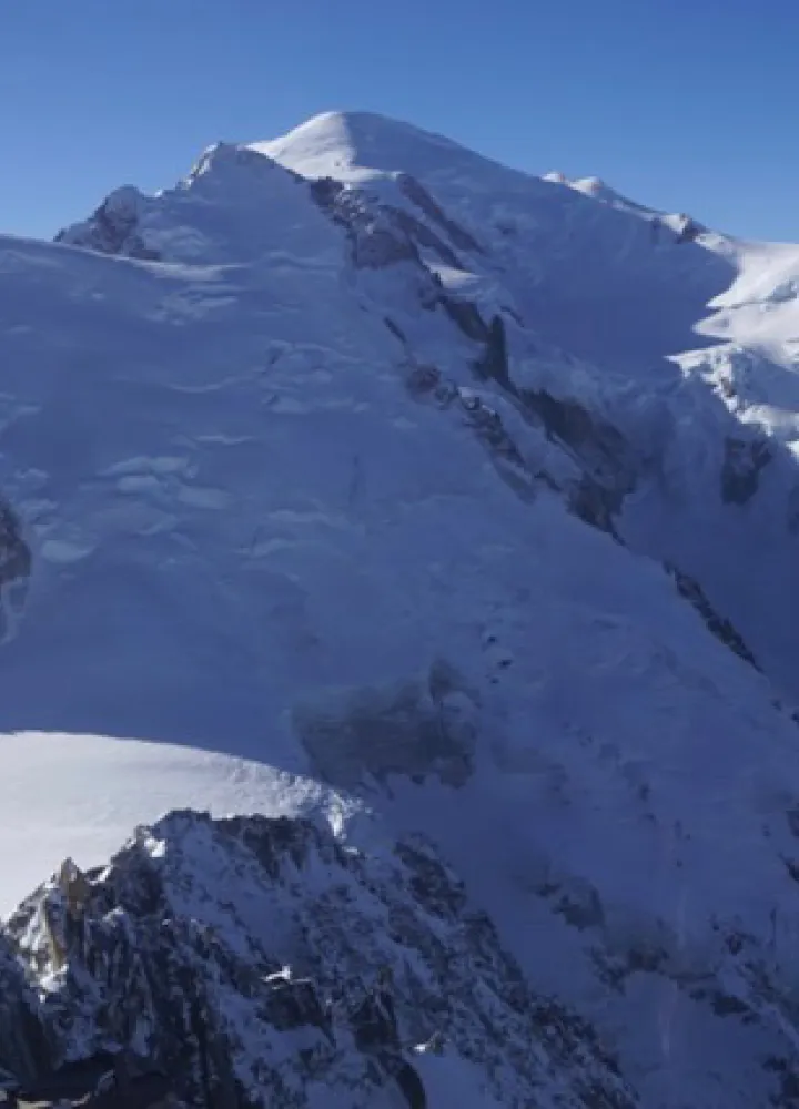 Le Mont Blanc et l'Aiguille du Midi