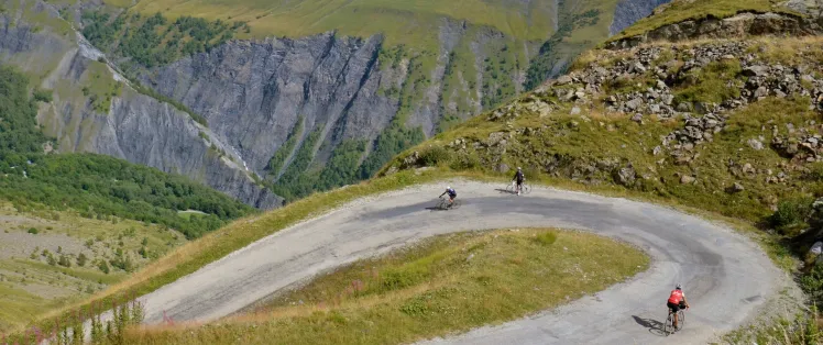 Dans le Col de Sarenne entre l'Alpe d'Huez et La Grave