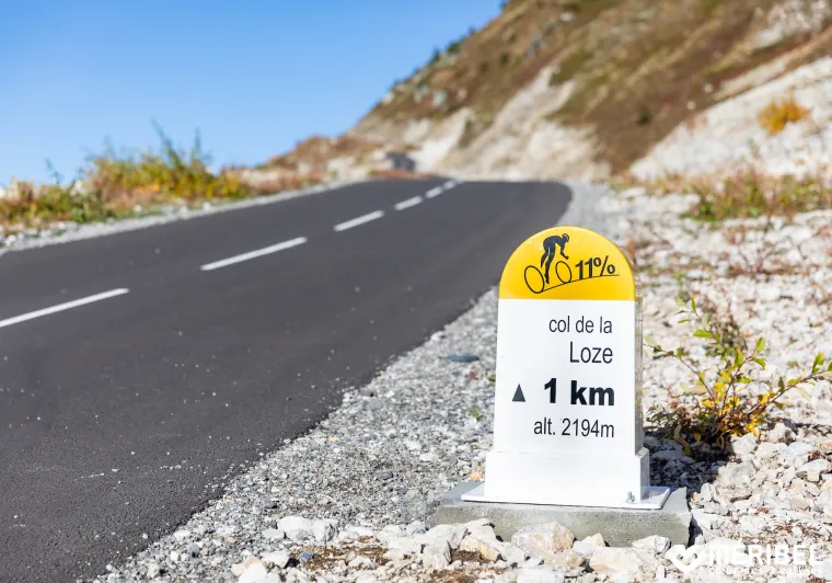 Col de la Loze borne 1km