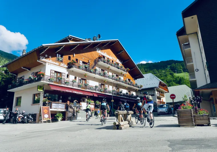Arrivée à l'hôtel à Valloire