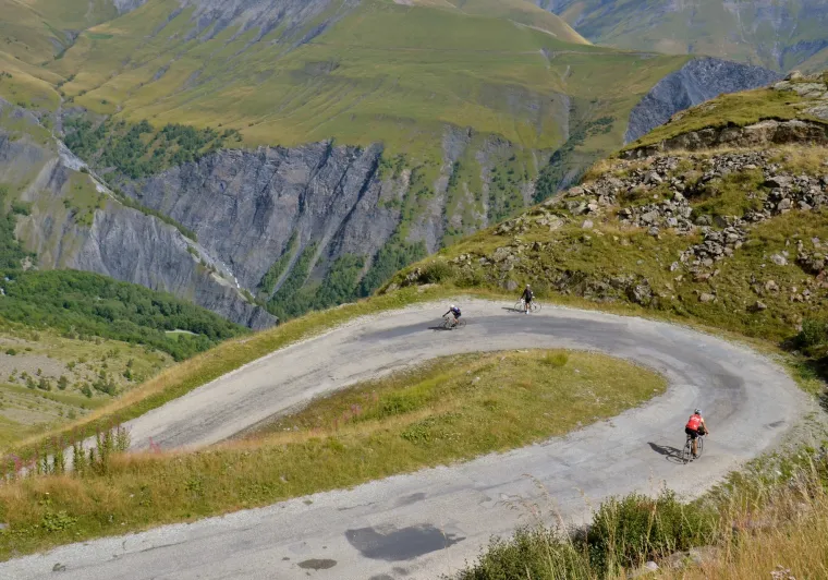 Dans le Col de Sarenne entre l'Alpe d'Huez et La Grave