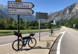 vélo back-packing au pied de l'Alpe d'Huez