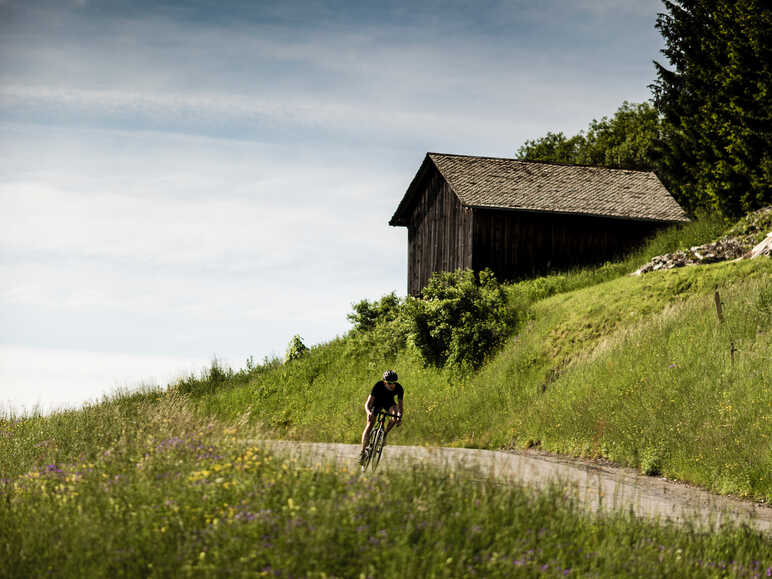 cyclist downing Avoriaz road 