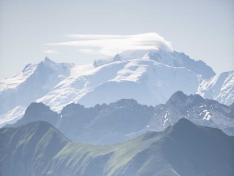 Mont Blanc panoramic view from Le Grand-Bornand